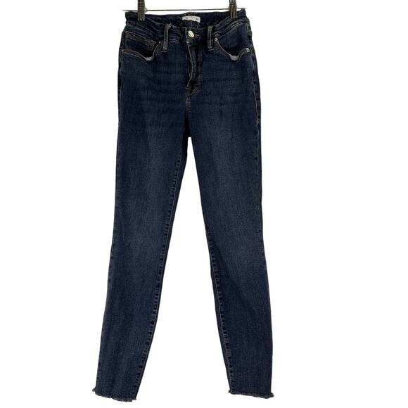 Good American Good Legs Raw Hem Jeans Size 0 / 25 - Picture 1 of 7